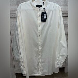 rag & bone- Marshmallow Landon Poplin Shirt XXL